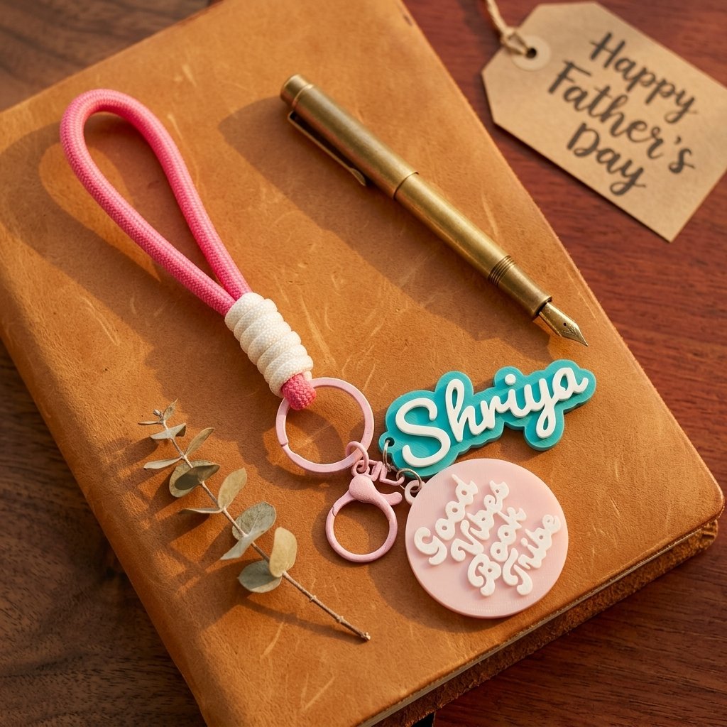 Personalised Name Keychain with Custom Font Charm