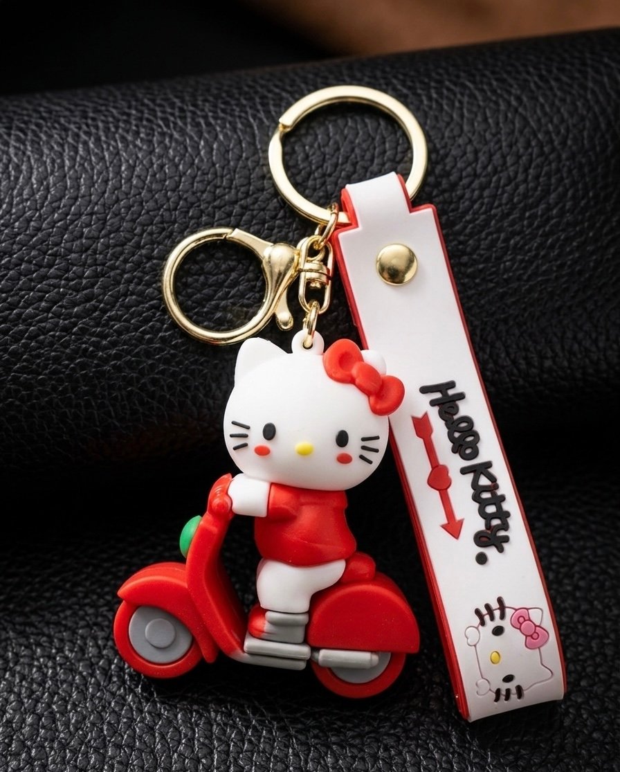 Hello Kitty Red Scooter Keychain