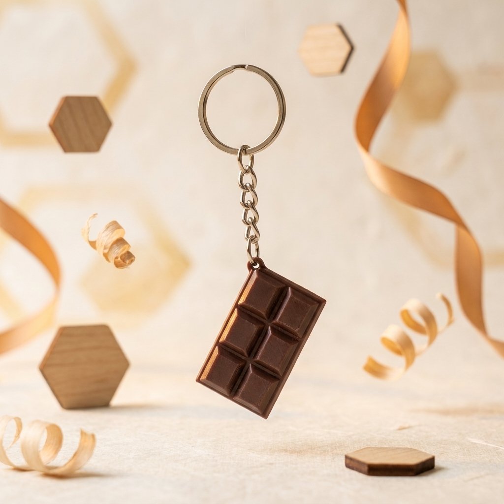 Miniature Chocolate Bar Keychain