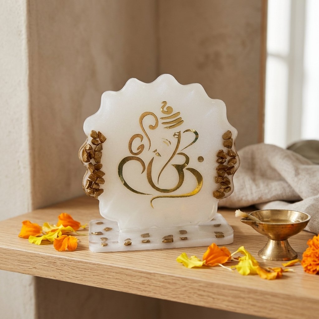 premium handcrafted ganesha resin tabletop idol