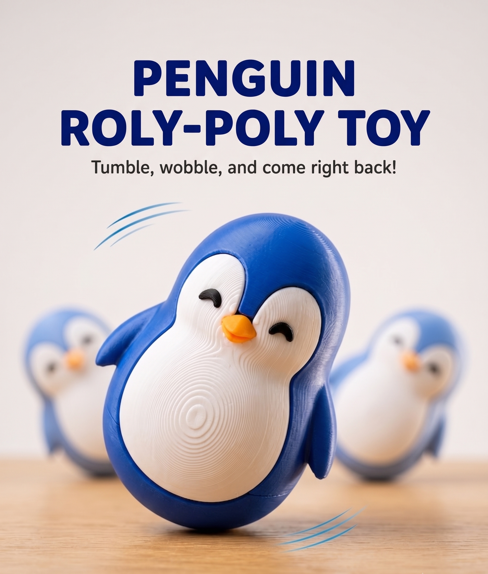 cute penguin wobble toy