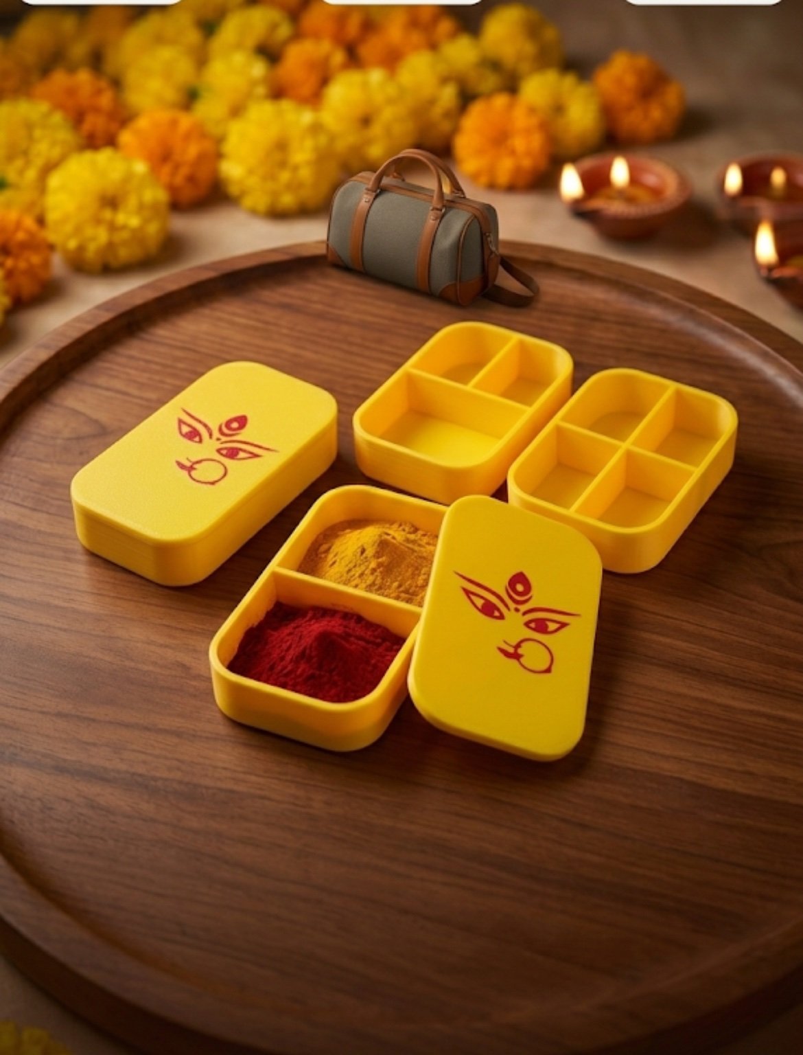 Durga maa - Haldi - kumkum storage box (Copy)