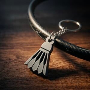 3d printed shuttlecock keychain | sleek badminton accessory