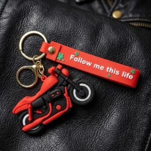 hello kitty red scooter keychain